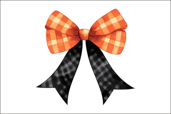Download Set of Isolated Orange Halloween Bows. - Set Collection