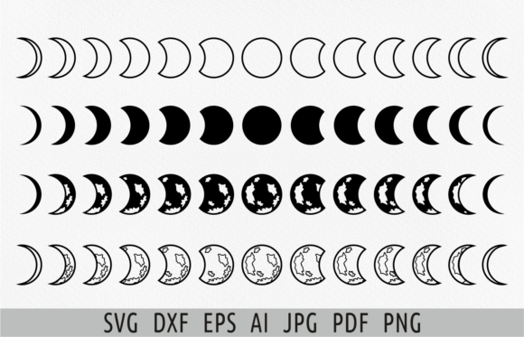 Download Lunar Phases Moon Phases Svg Celestial - Moon phases svg Collection