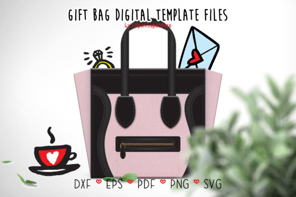 Download Gift Bag 👜 SVG Digital Template Files - Files Collection