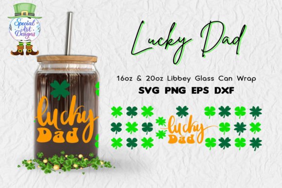 Download 16oz | 20oz Lucky Dad Svg Files - Files Collection