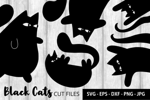 Download Funny Black Cat Silhouette Cut Files - Files Collection