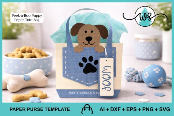 Download Dog Lover Paper Purse Gift Bag Template - Premium Resources