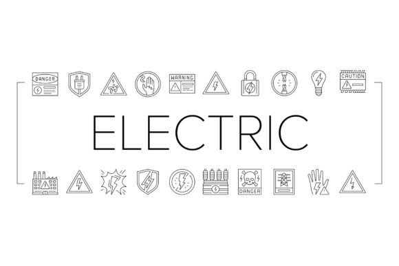 Download Electric Danger Shock Power Icons Set Ve - Set Collection