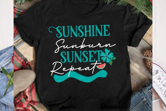 Download Sunshine Sunburn Sunset Repeat SVG - Set Collection