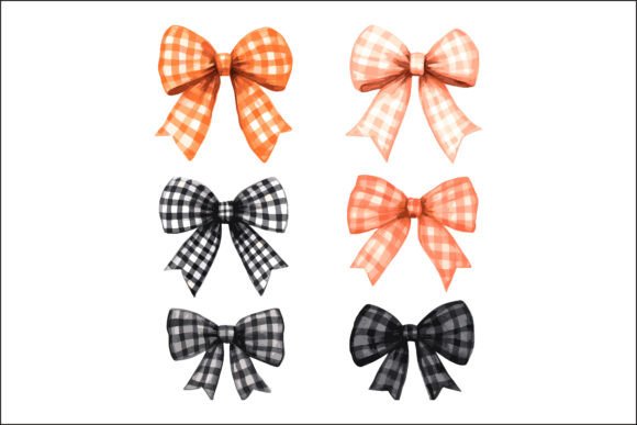 Download Set of Isolated Orange Halloween Bows. - Set Collection