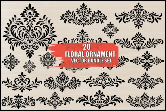 Download Floral Ornament Vector Bundle Set - Set Collection