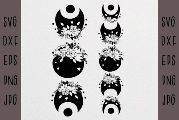 Download Moon Phases Svg, Moon Svg, Crescent Moon - Premium Bundle