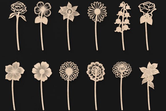 Download Laser Cut Birth Month Flowers Svg Files - Files Collection
