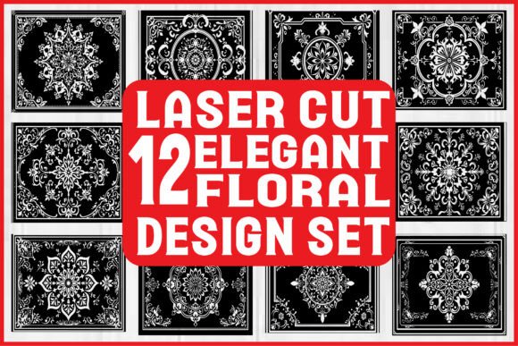 Download Floral Laser Cut Design Set - Set Collection