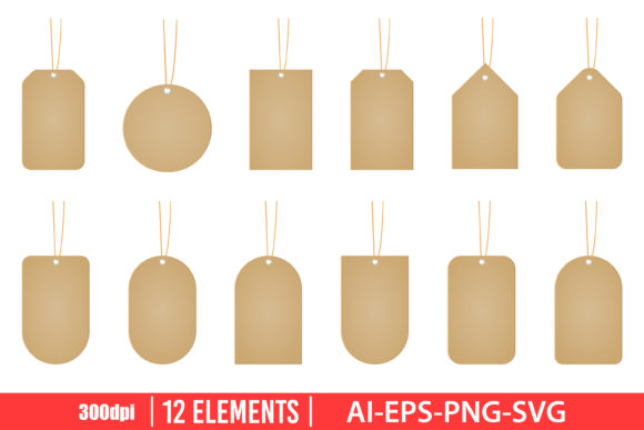 Download Price Tag Mockup Clipart Set - Set Collection